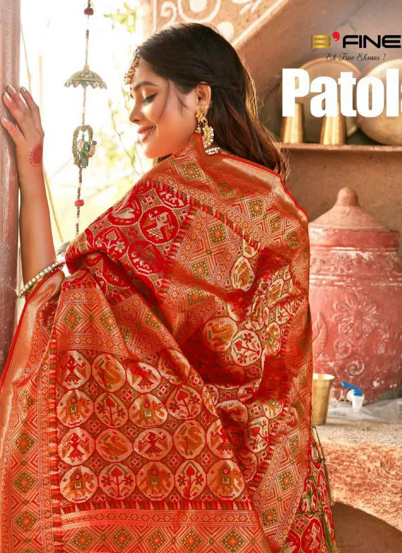 B FINE PATOLA Stylish Latest Fancy Designer Party And Wedding Wear Heavy Silk Saree Collection